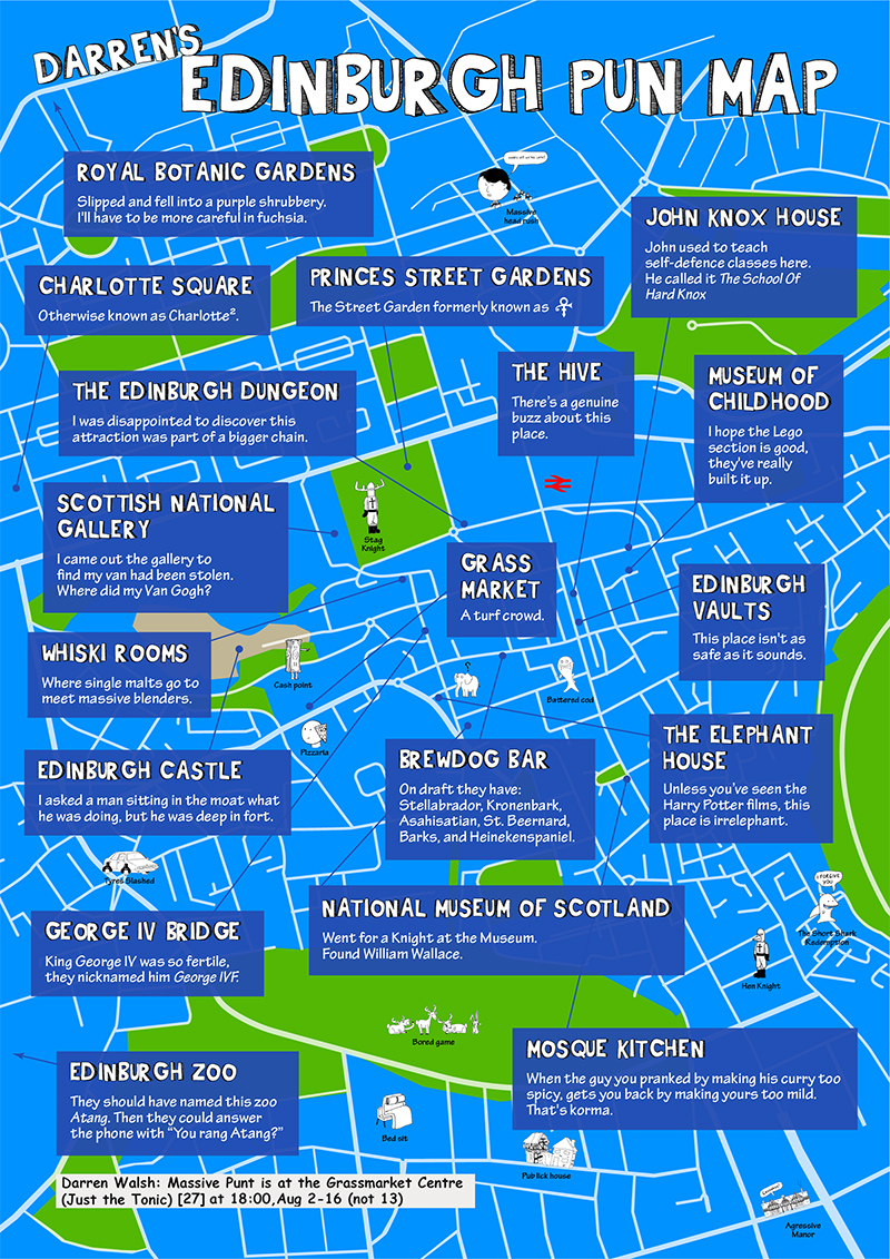 Darren’s Edinburgh Pun Map